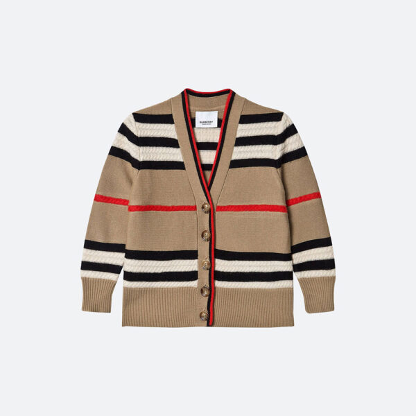 Stripe Cashmere Cardigan
