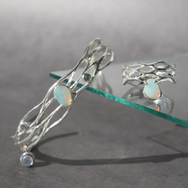 Opal Milky-way ring  オパール天の川のリング